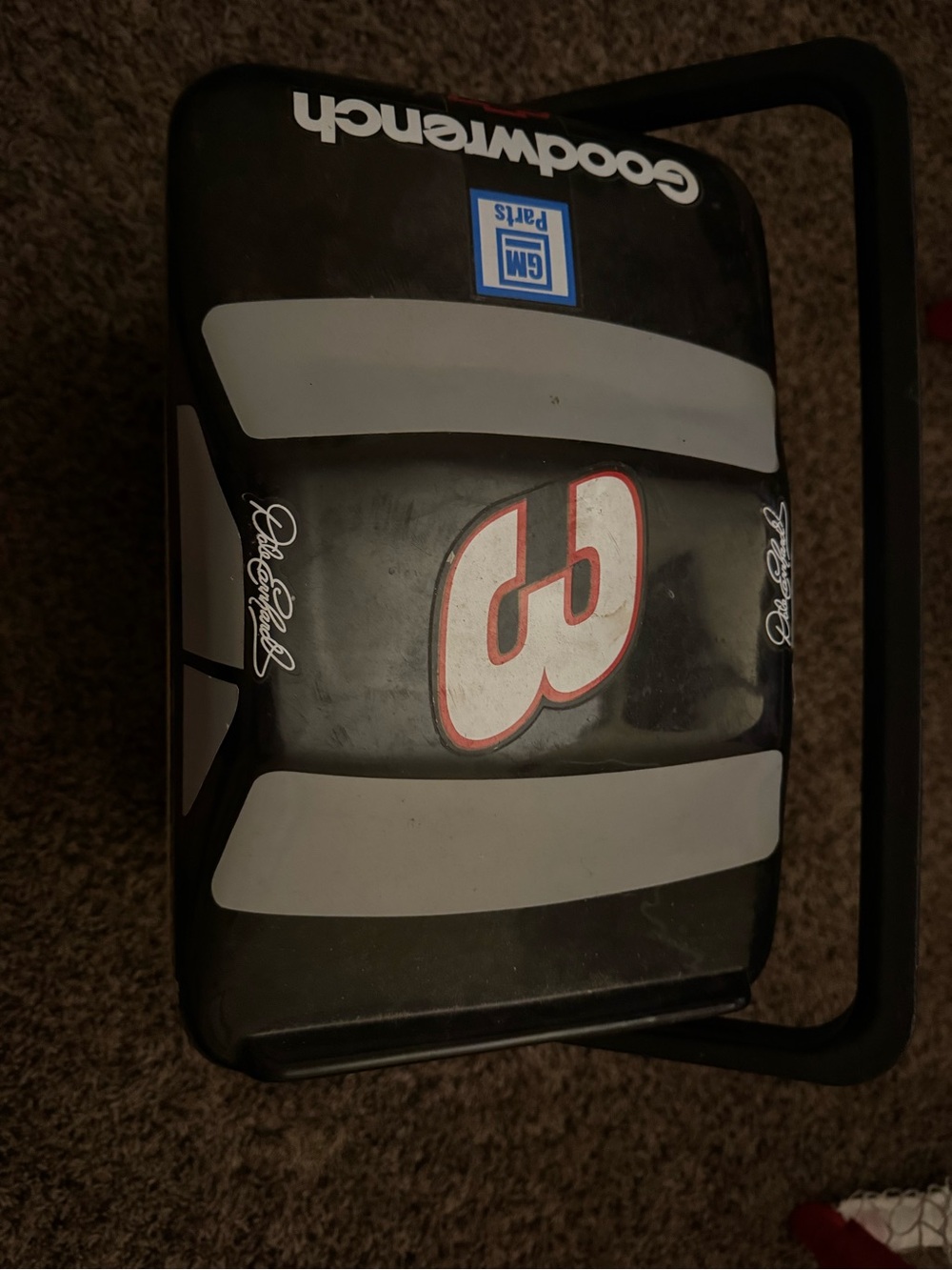 Dale Earnhardt #3 Goodwrench Black Metal Cooler Lunchbox - Picture 2 of 4